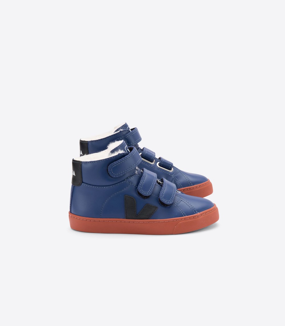 Veja Trainers Kids Blue - Esplar Mid Fured - ZLTB-21879